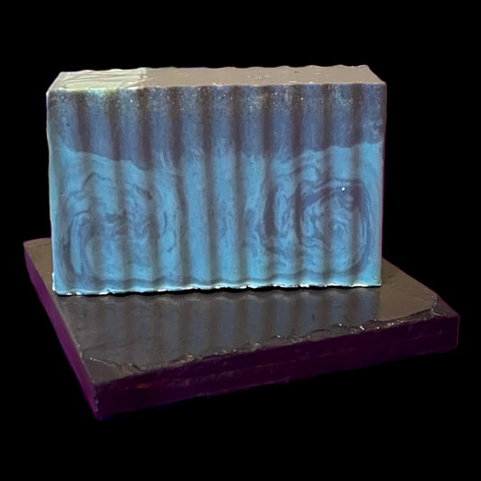 Blue Man with Charcoal Soap Bar