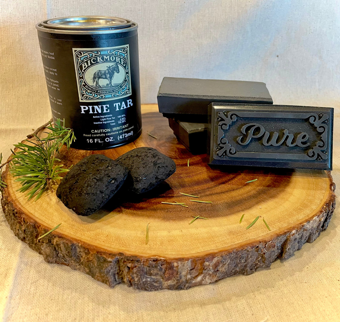 Pine Tar and Charcoal Soap Bar